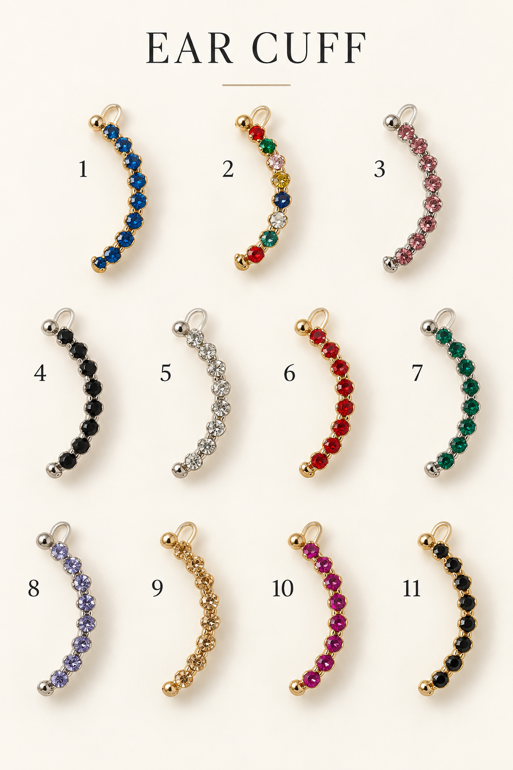 Ear Cuff Crystal